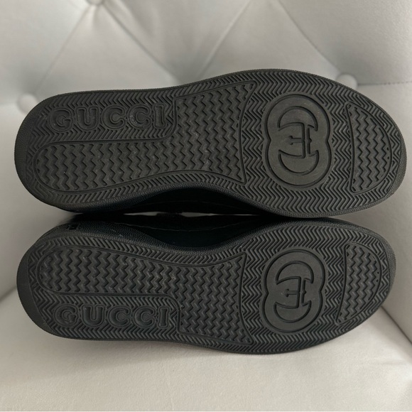 🔥MEN’S GUCCI CHELSEA GG LEATHER BOOT🔥 US Size 9.5🔥BLACK AND GREEN - Picture 9 of 12